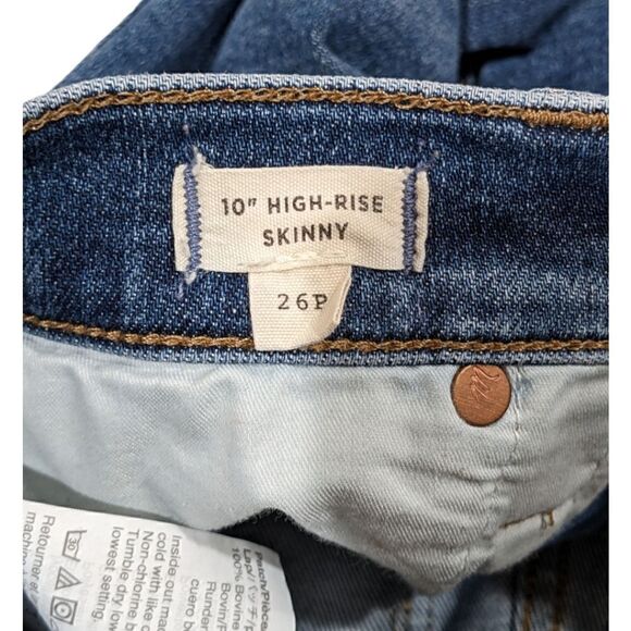 Like New Madewell Women's 10" High-Rise Skinny Jeans Size 26P Style MA624 - Picture 8 of 10